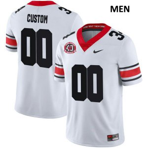 Men's Georgia Bulldogs NCAA #00 Custom Nike Stitched White Authentic 1980 National Champions 40th Anniversary Alternate Limited College Football Jersey WSK4354KC